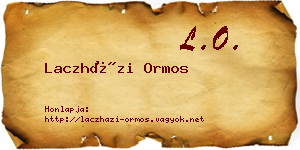 Laczházi Ormos névjegykártya